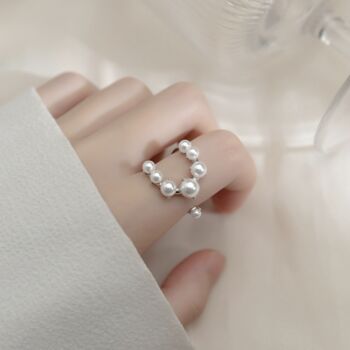 Sterling Silver Statement Pearl Ring, 2 of 5