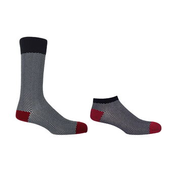 Lux Taylor Black Luxury Crew And Trainer Men’s Socks, 2 of 6