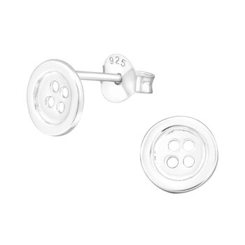 Silver Button Stud Earrings In A Gift Tin, 3 of 11