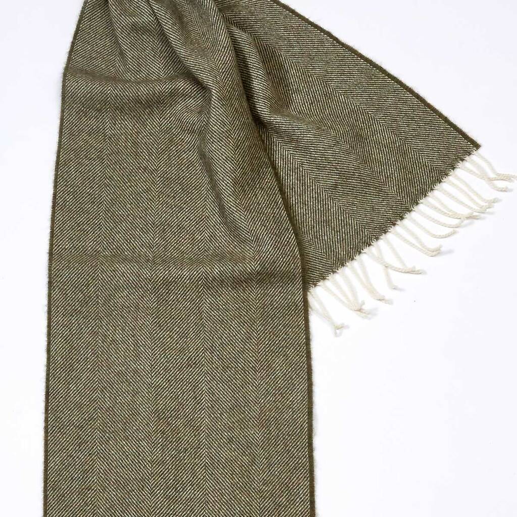 Extra Long Olive Green Scarf By Tolly McRae