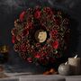 Personalised Blood Red Roses Halloween Wreath, thumbnail 1 of 4