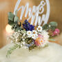 Personalised Dried Flower Acrylic Wedding Cake Topper, thumbnail 10 of 12