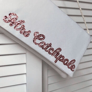 Mrs Surname Bridal Wedding Day Clutch, 8 of 12
