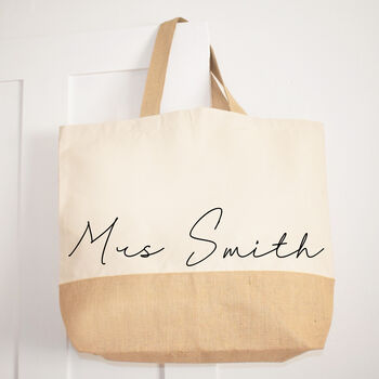 Personalised Handwritten Type Beach And Shopping Bag, 2 of 6