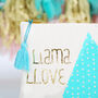 Personalised Llama Love Cosmetic Accessory Pouch, thumbnail 2 of 4