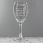 Personalised Runs On Wine And Christmas Cheer Wine Glass Gift Boxed – Christmas Gift Idea, thumbnail 4 of 5