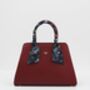 Wonderland Burgundy Structured Medium Tote, thumbnail 2 of 6