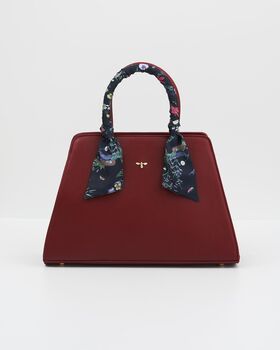 Wonderland Burgundy Structured Medium Tote, 2 of 6