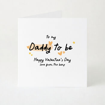 Personalised Daddy To Be Valentine’s Day Card From The Bump, 5 of 6