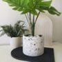Large Handmade Plant Pot In White And Black Terrazzo, thumbnail 3 of 3