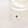 Halo Birthstone Necklace Amethyst February, thumbnail 6 of 7
