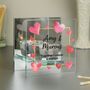 Personalised Red Hearts Glass Tealight Holder, thumbnail 2 of 2