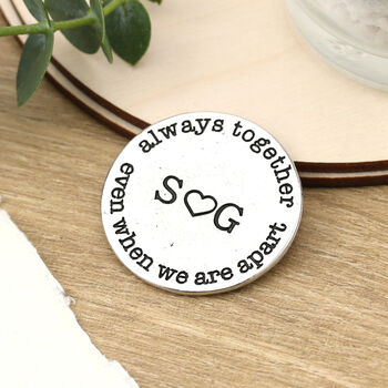 Always Together Personalised Pewter Message Token, 3 of 7
