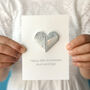Personalised Silver Wedding Anniversary Heart Card, thumbnail 1 of 1