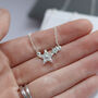 Sterling Silver Family Constellation Star Necklace, thumbnail 4 of 5