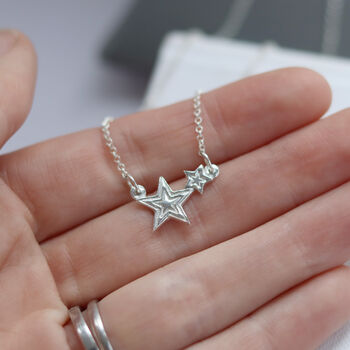 Sterling Silver Family Constellation Star Necklace, 4 of 5