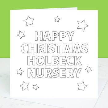 Happy Christmas Teacher Colour In Card, 4 of 4