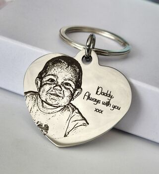 Heart Shaped Photo Keyring, 3 of 3
