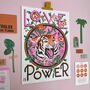 A3 Love Is Power Risograph Print, thumbnail 3 of 5