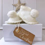 Personalised Cashmere Pom Pom Slippers For Baby, thumbnail 7 of 11
