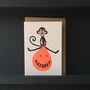 Space Hopping Monkey Happy Birthday Greeting Card, thumbnail 2 of 3