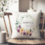 50th Wedding Anniversary Flower Cushion, thumbnail 1 of 4