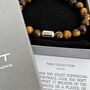 Men's Wolverhampton Wanderers Football Fan Tiger's Eye Bracelet, thumbnail 3 of 6