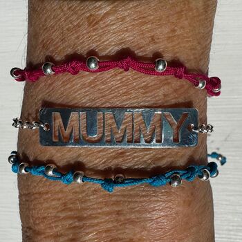 Mummy Bracelet With Pink Or Blue Bracelet, 2 of 4