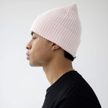 Merino Wool Beanie Polar Pink, 3 of 5