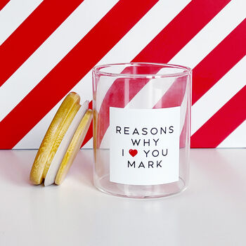 Personalised Reasons Why I Love You Jar, 5 of 8