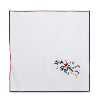 Reusable Kids Embroidered Cotton Napkin Set, 6 of 12