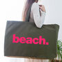 Really Big Beach Bag Olive Green, thumbnail 2 of 5