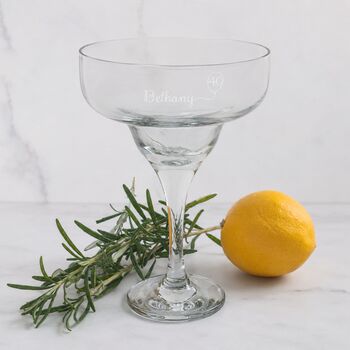 Engraved Cocktail Glass Personalised 40th Birthday Gift, 4 of 12