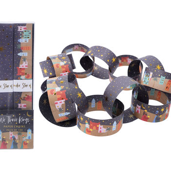 Pack Of 100 'We Three Kings' Christmas Paper Chains, 2 of 6