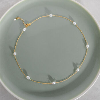 Gold Filled Pearl Chain Necklace, 2 of 10