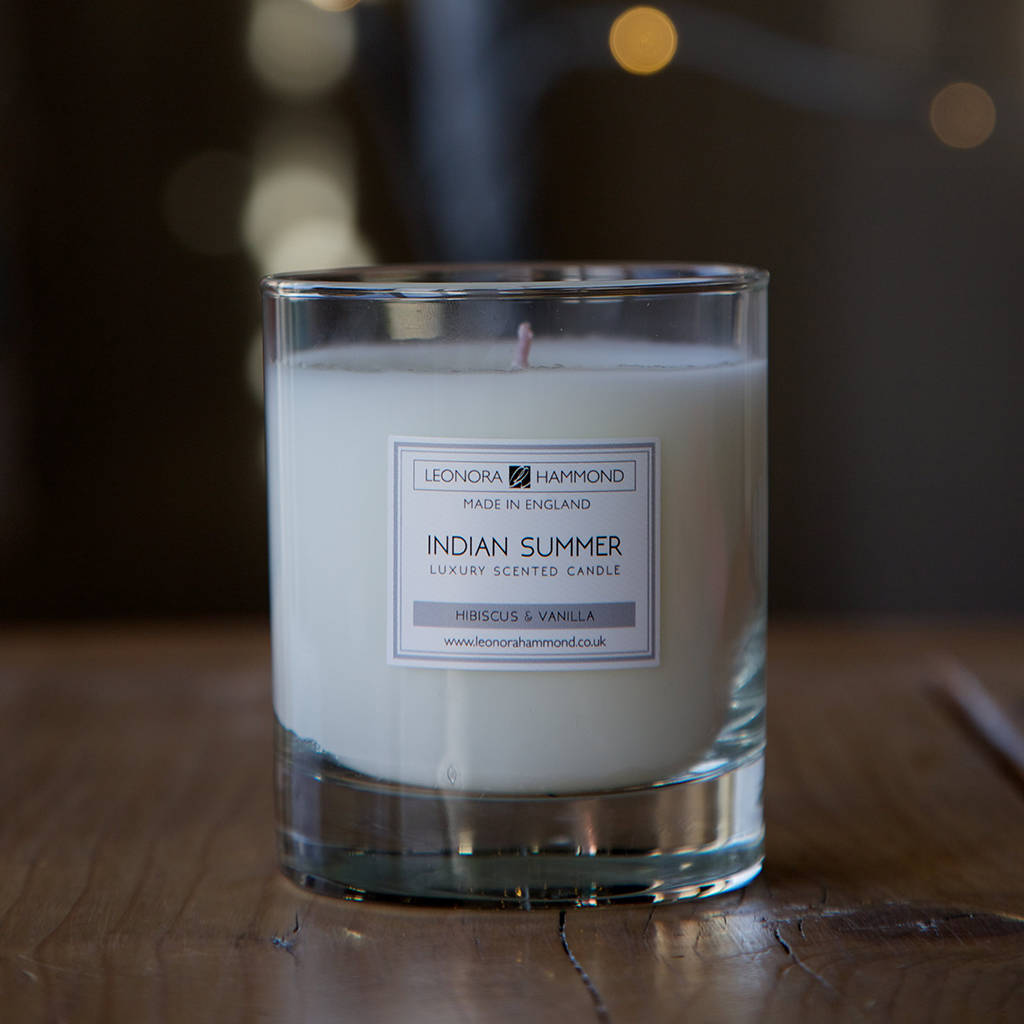 luxury scented candle by leonora hammond