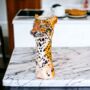 Hand Painted Ceramic Leopard Head Vase, thumbnail 1 of 3