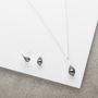 Calla Lily Pendant And Earrings Pearl Jewellery Set, thumbnail 5 of 12