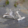 Flamingo Cufflinks In Solid Sterling Silver, thumbnail 3 of 3