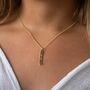Engraved Gold Plated Medium Bar Charm, thumbnail 3 of 7