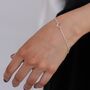 Sterling Silver Open Heart Rolo Chain Bracelet, thumbnail 1 of 4