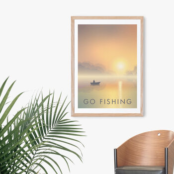 Go Fishing Travel Poster Art Print, 4 of 8
