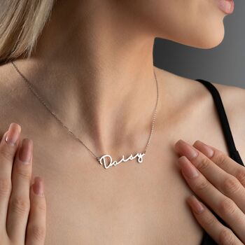 Signature Handwriting Name Necklace, 3 of 9