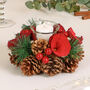 Set Of Two Winter Roses Christmas Tealight Holders, thumbnail 3 of 6