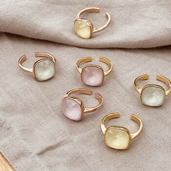 Square Crystal Cocktail Ring, 5 of 6