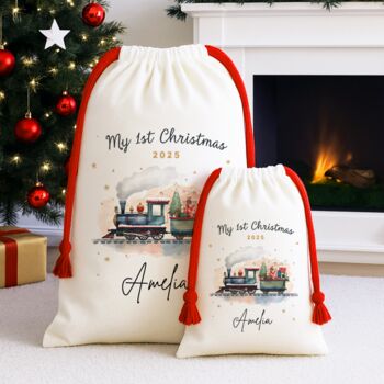 1st Christmas Train Christmas Sack, 3 of 3