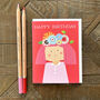 Mini Flower Birthday Girl Card, thumbnail 1 of 5