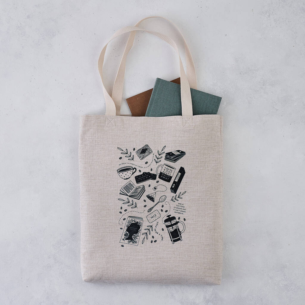 Book Lover's Favourite Things Tote Bag By Bookishly ...