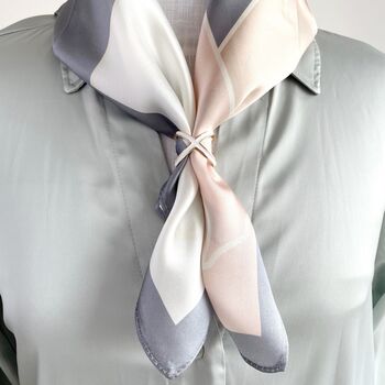 Enamel Four Way Scarf Ring Holder In Black Or White | Silk Scarf Ring / Scarf Buckle | Stylish Scarf Holder Gift For Her, 2 of 12