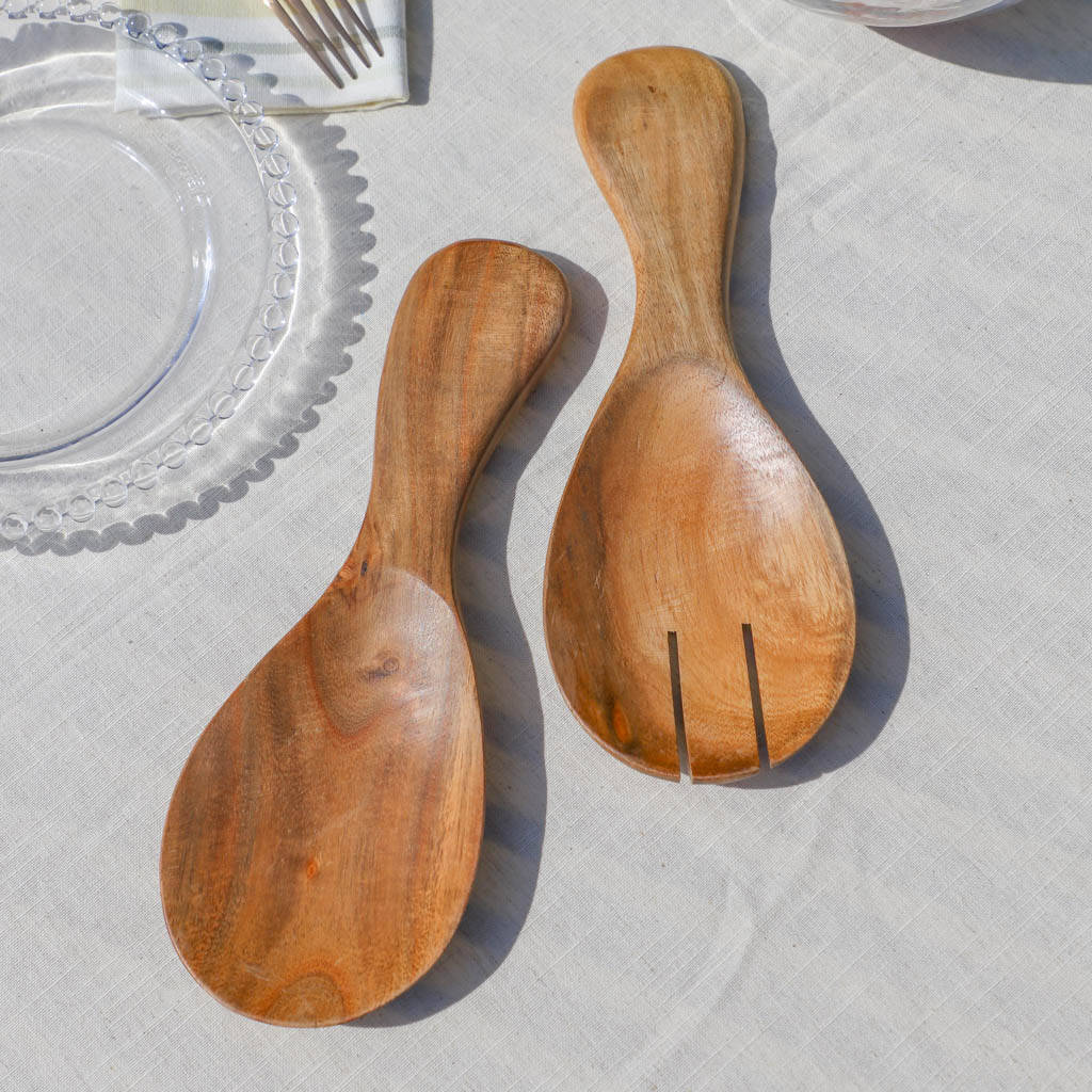 Set Of Two Acacia Wood Salad Servers By Dibor